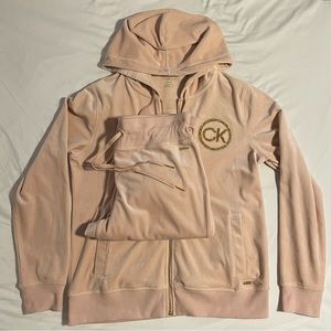 Calvin Klein Light Pink Tracksuit Size Medium